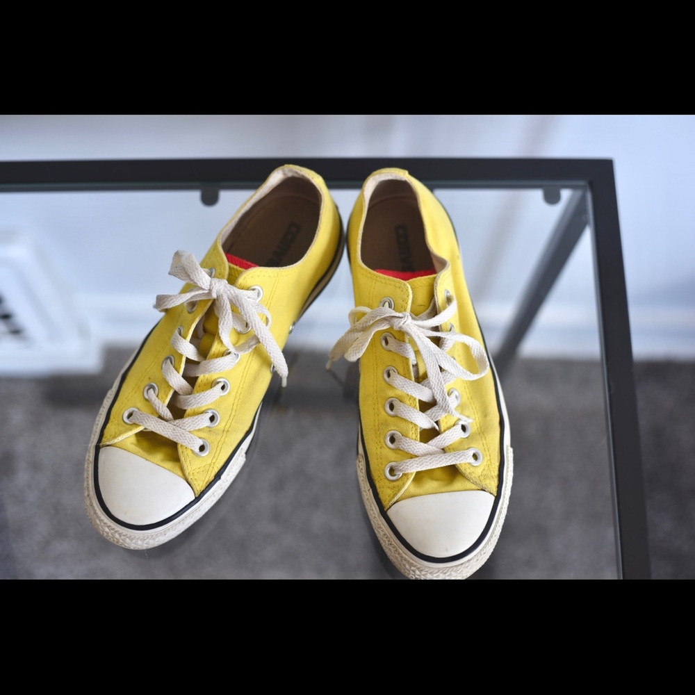 SOLD ❗️Yellow Converse with Hot Pink